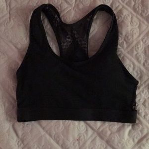 IZOD✨Black Cotton Lace Racerback Sports Bra